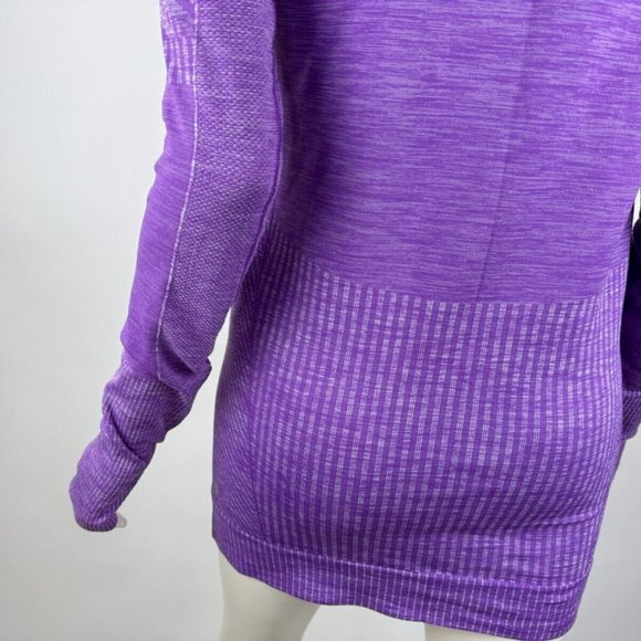 Lululemon Rest Less Hoodie Women 4? *Flaw Heathered Violet Long SleeveTop Pocket - Picture 10 of 16